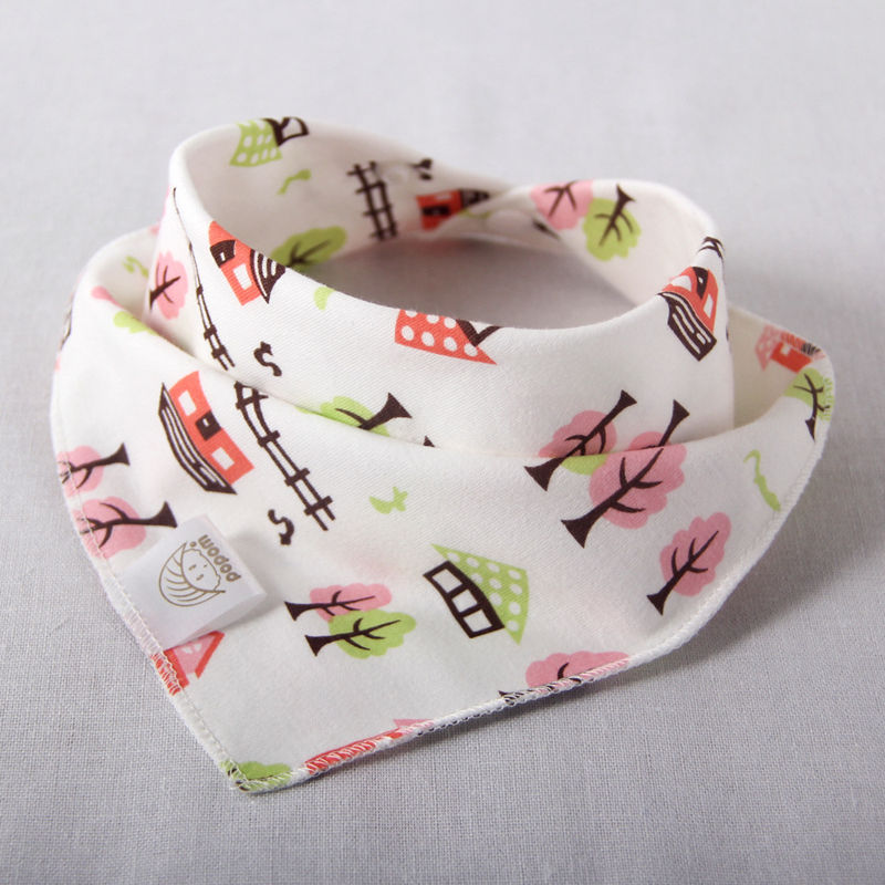 Baby Bibs Cotton Triangle Double Layers Cotton